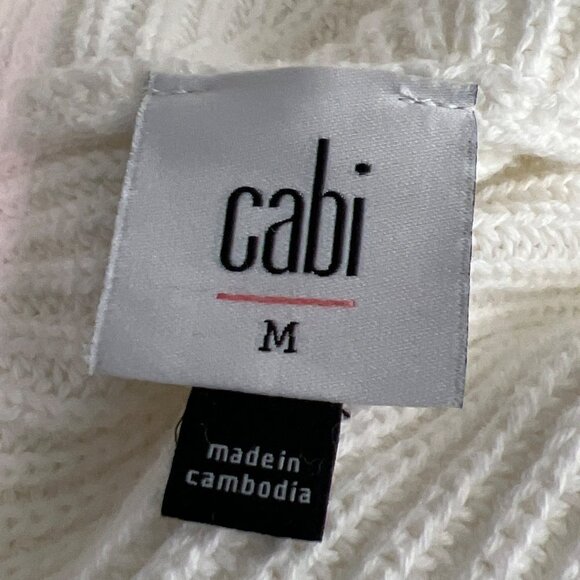 CABI Half Circle Sweater Winter Ivory Sz M #6231 - Picture 6 of 7